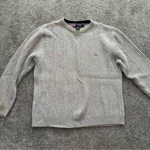 Chaps Mens Gray Crewneck Sweater